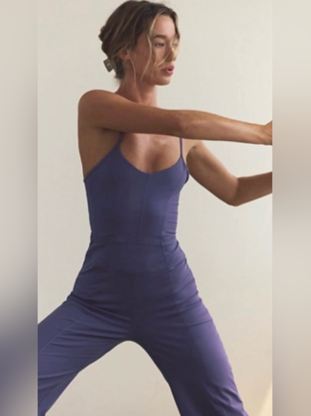 NWT FP MOVEMENT by Free People Up At Night Onsie Graphite size M - Picture 3 of 7